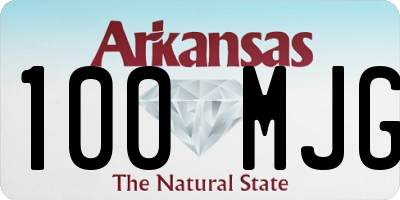 AR license plate 100MJG