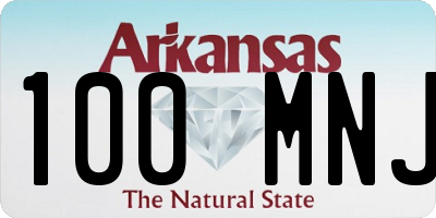 AR license plate 100MNJ