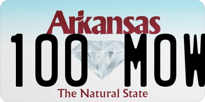 AR license plate 100MOW