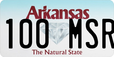 AR license plate 100MSR
