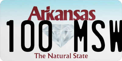 AR license plate 100MSW