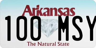 AR license plate 100MSY