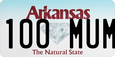 AR license plate 100MUM