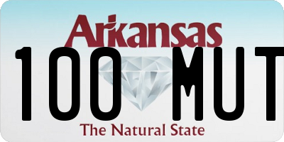AR license plate 100MUT