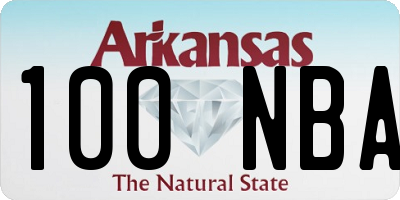 AR license plate 100NBA