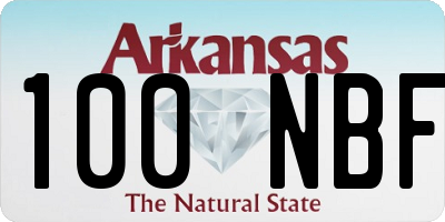 AR license plate 100NBF