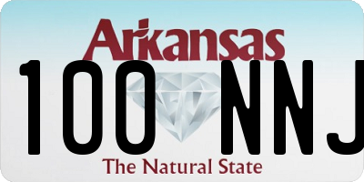 AR license plate 100NNJ