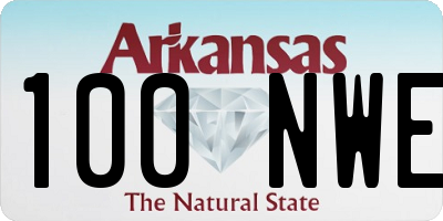 AR license plate 100NWE