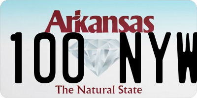 AR license plate 100NYW
