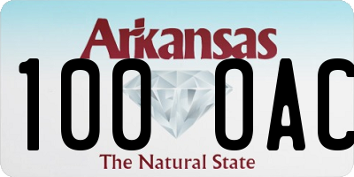 AR license plate 100OAC