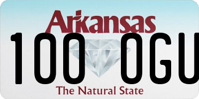 AR license plate 100OGU