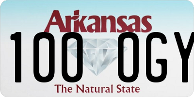AR license plate 100OGY