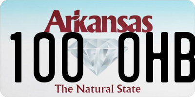 AR license plate 100OHB