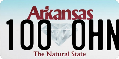 AR license plate 100OHN
