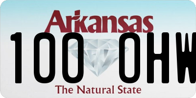 AR license plate 100OHW