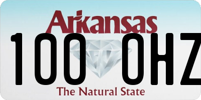 AR license plate 100OHZ