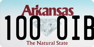 AR license plate 100OIB