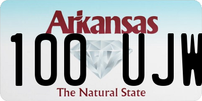 AR license plate 100UJW