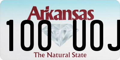 AR license plate 100UOJ