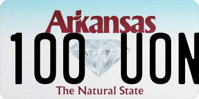 AR license plate 100UON