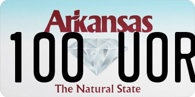 AR license plate 100UOR