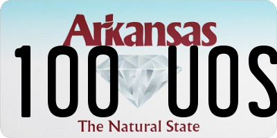 AR license plate 100UOS