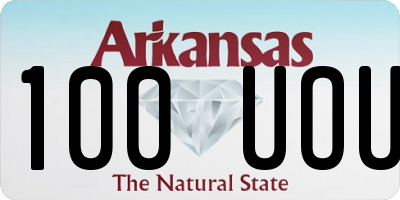 AR license plate 100UOU