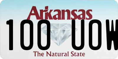 AR license plate 100UOW