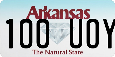 AR license plate 100UOY