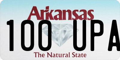 AR license plate 100UPA
