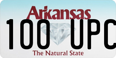 AR license plate 100UPC