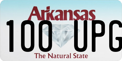 AR license plate 100UPG