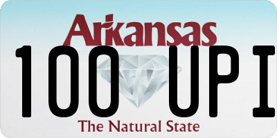 AR license plate 100UPI
