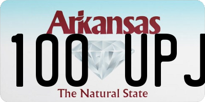 AR license plate 100UPJ