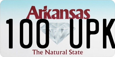 AR license plate 100UPK