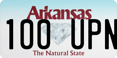 AR license plate 100UPN