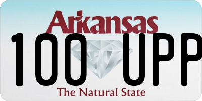 AR license plate 100UPP