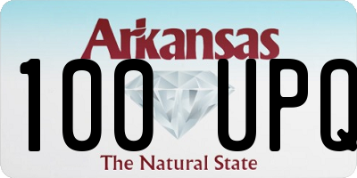 AR license plate 100UPQ