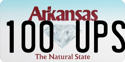 AR license plate 100UPS