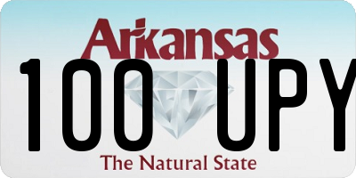 AR license plate 100UPY