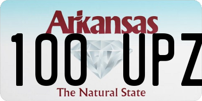 AR license plate 100UPZ