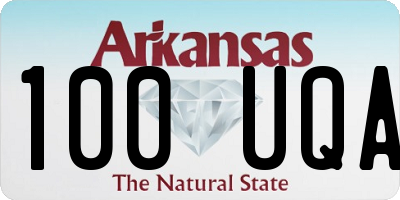 AR license plate 100UQA