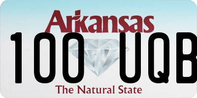 AR license plate 100UQB