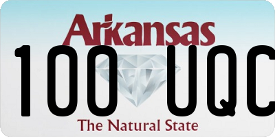 AR license plate 100UQC