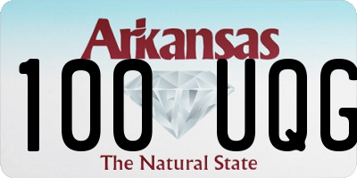 AR license plate 100UQG