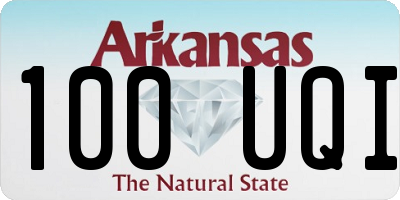 AR license plate 100UQI