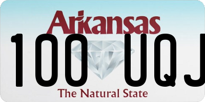 AR license plate 100UQJ