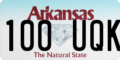 AR license plate 100UQK