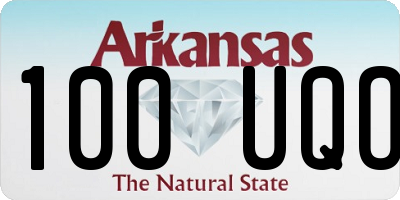 AR license plate 100UQO