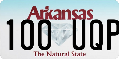 AR license plate 100UQP